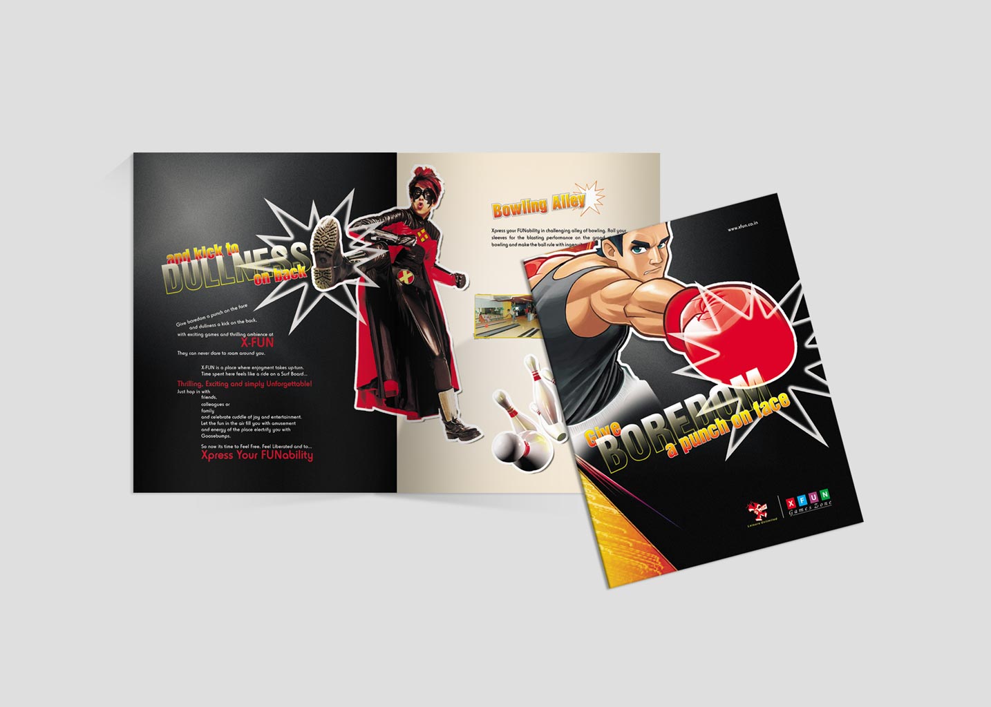 X-fun game zone Brochure- cover Pages